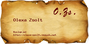 Olexa Zsolt névjegykártya